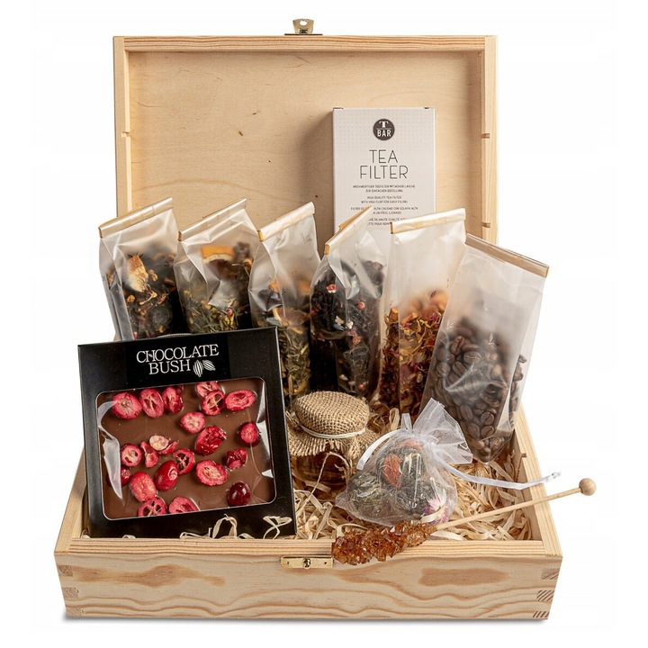 Комплект от 5 чая, GREEN TOUCH, кафе, шоколад, мед, 295 x 225 x 78 мм, 50 г, многоцветен