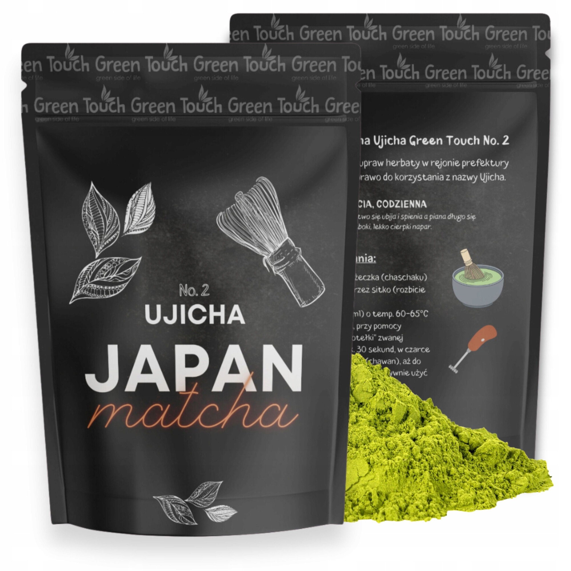 Ceai matcha premium, GREEN TOUCH, 100 g, verde - eMAG.ro
