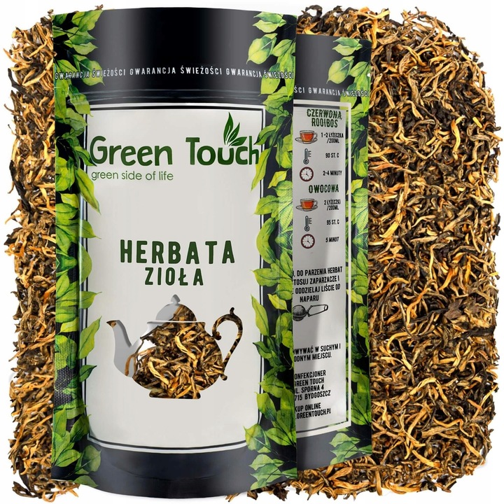 Golden Monkey fekete tea, Green Touch, 100 g, finom aromákkal, ablakos csomagolásban