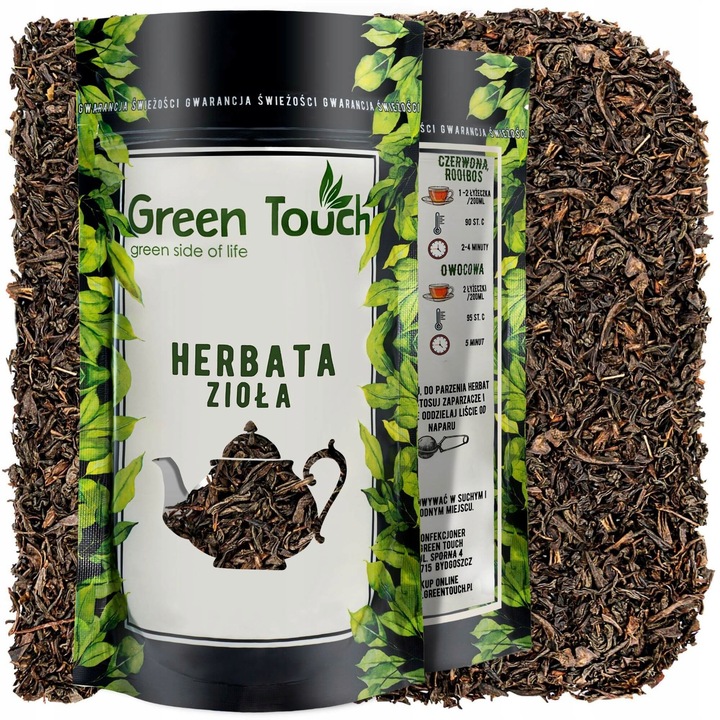 Черен чай Lapsang Souchong 50 г, Green Touch, опушен вкус, опаковка с прозорец, размери 13x22.5 см
