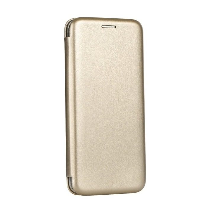 Motorola Moto G04 / Moto G04s / Moto G24 / G24 Power / Moto E14 kompatibilis borító, Elegance Book, Mágneses záródás, Belső kártyatartó, Arany, Atlas