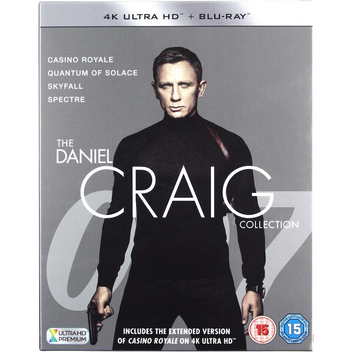 007 James Bond The Daniel Craig Collection: Casino Royale / Quantum of Solace / Skyfall / Spectre [BOX] [4xBlu-Ray 4K]+[4xBlu-Ray]