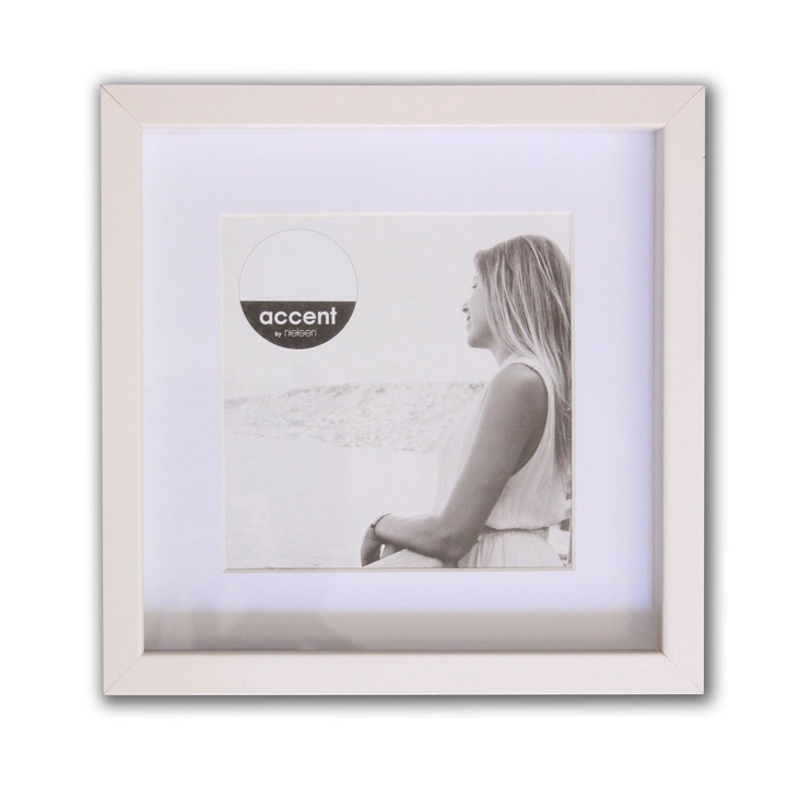 Rama foto lemn Aura White 21x29,7 cm