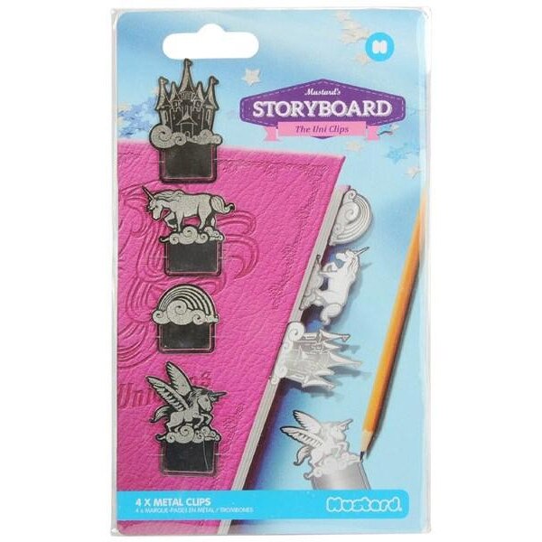 Set 4 semne de carte metalice - The Uni Clips