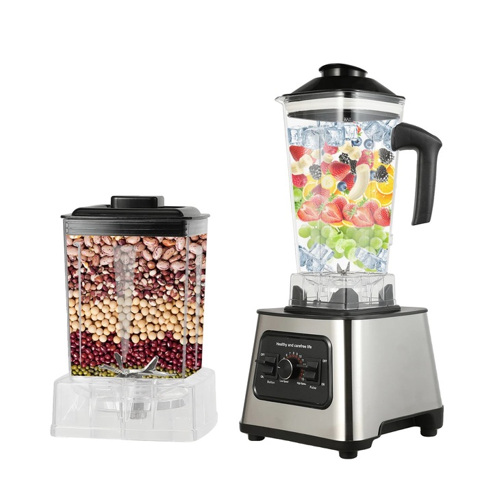 Blender pentru smoothie BioloMix, 1300 W, 1.5 L, gri deschis