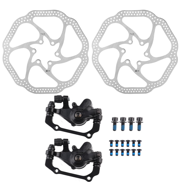 Mechanikus tárcsafék szett MTB kerékpárhoz, ZTTO, 160mm, alumínium, 626g