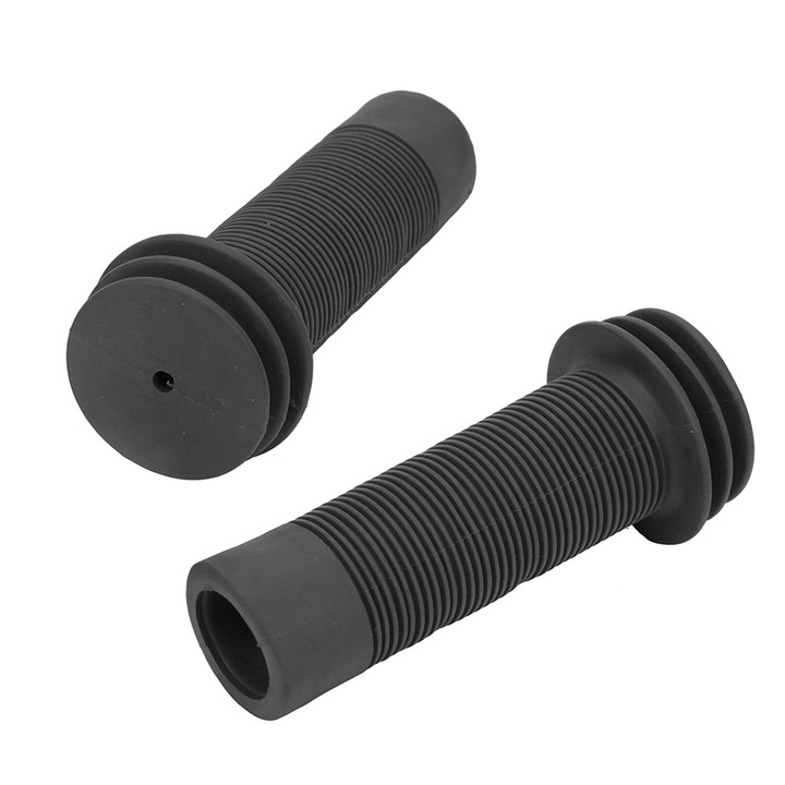 Mansoane bicicleta pentru copii, Bizaical, antiderapante, rosii si negre, 97mm, set de 1 pereche