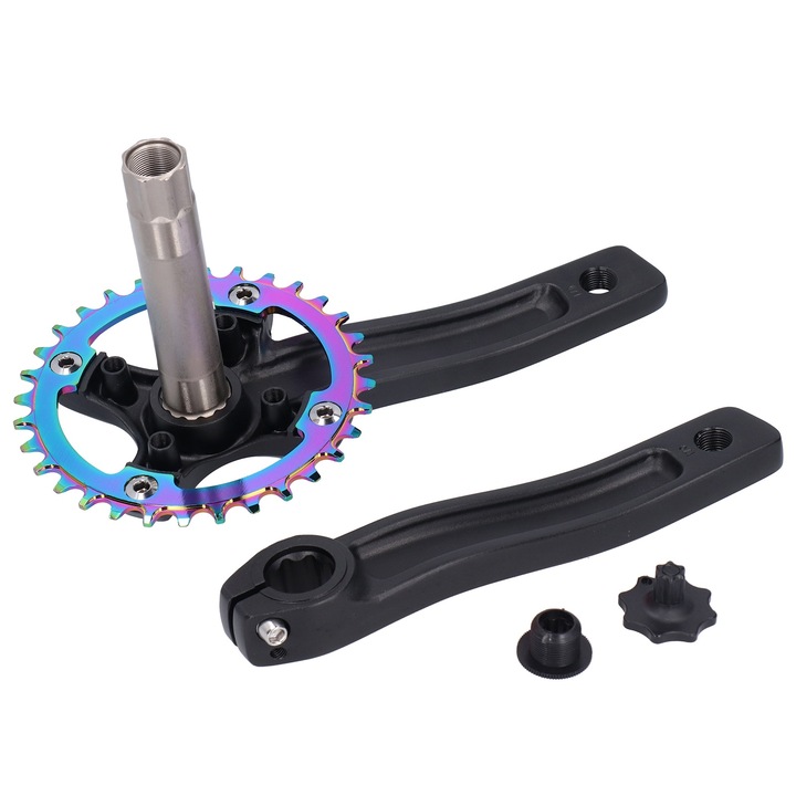 Angrenaj pentru bicicleta, Enforose, din aliaj de aluminiu, negru