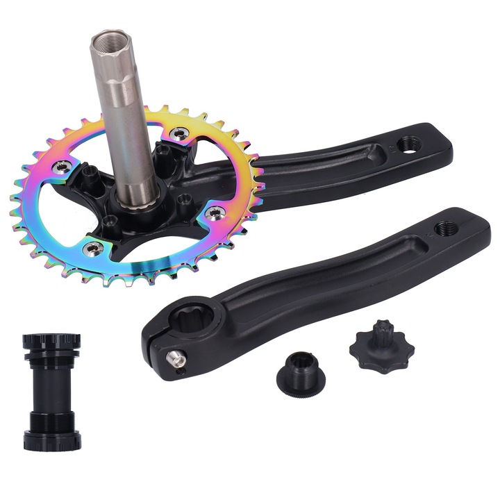 Set Angrenaj bicicleta, Enforose, Aluminiu, 36T, 170 mm, Multicolor