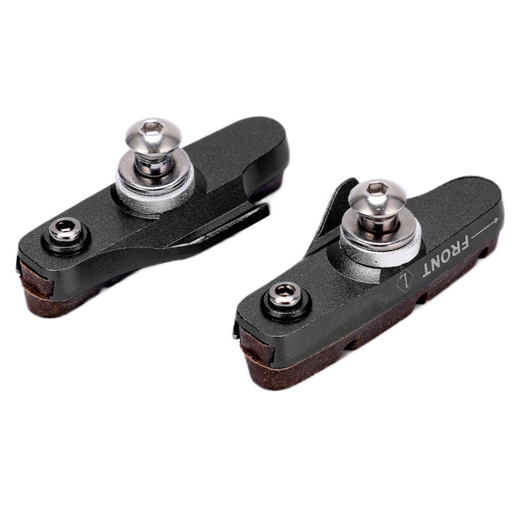 Pachet 2 bucati placute frana bicicleta Enforose, aluminiu, cauciuc, 55x12mm, pentru biciclete de sosea si folding