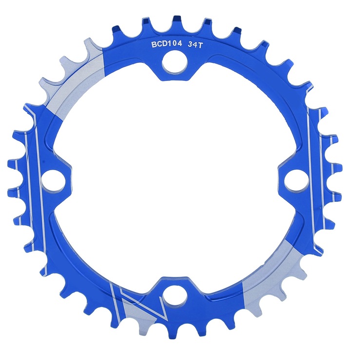 Foaie angrenaj pentru bicicleta de munte Lebycle 34T din aliaj de aluminiu rezistent la rugina Disc cu dinti pozitivi si negativi