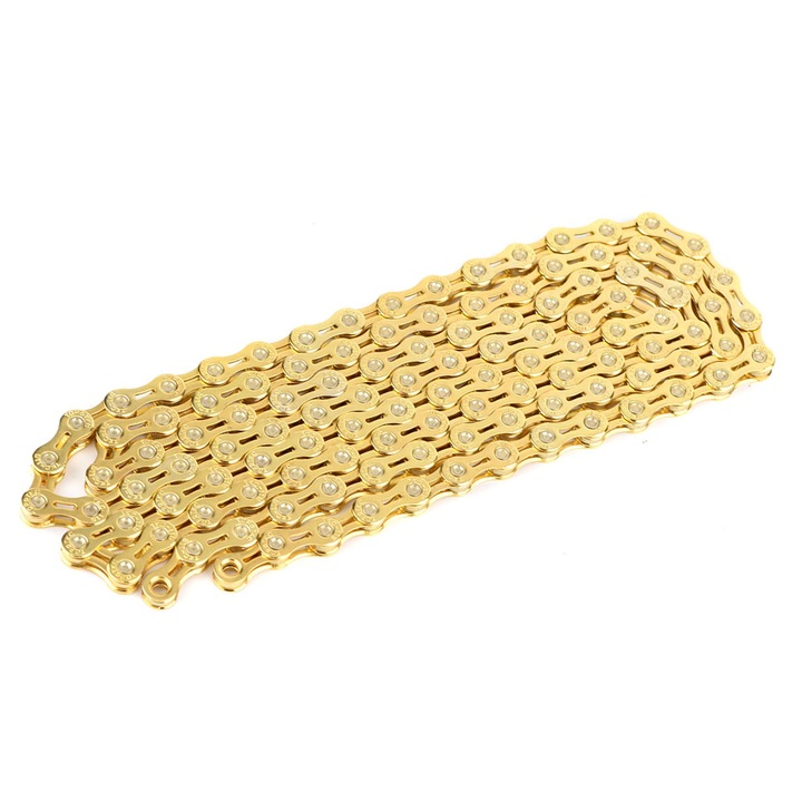 116 lengőkaros kerékpárlánc, könnyű kivitel, acél konstrukció, rozsdaálló, országúti kerékpárokhoz