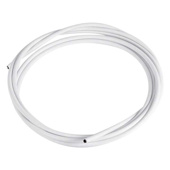 Cablu pentru schimbator bicicleta, Enforose, otel/cauciuc/pvc, 4 mm x 2m, alb