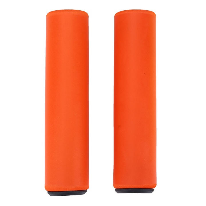 Mansoane bicicleta, Enforose, set 1 pereche, material spuma, anti-derapant, portocalie, 13x3cm