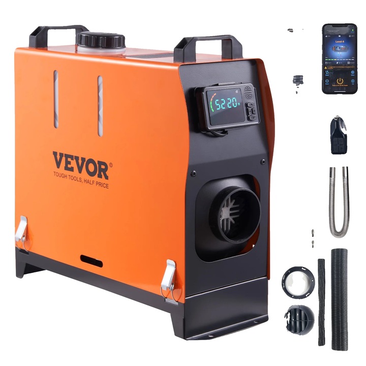 Dízel légfűtő, Bluetooth vezérlés, fűtőteljesítmény 8KW, Bluetooth 8KW