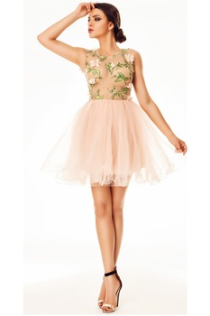 Rochie Edaline Beige Fashion 24, Bej, 40 EU Rochie Edaline Beige Fashion 24, Bej, 40 EU