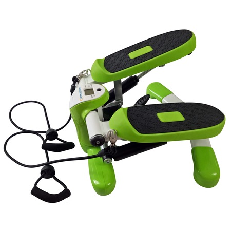 Mini stepper functie 2 in 1 Kondition SC S008E, computer si corzi, Verde