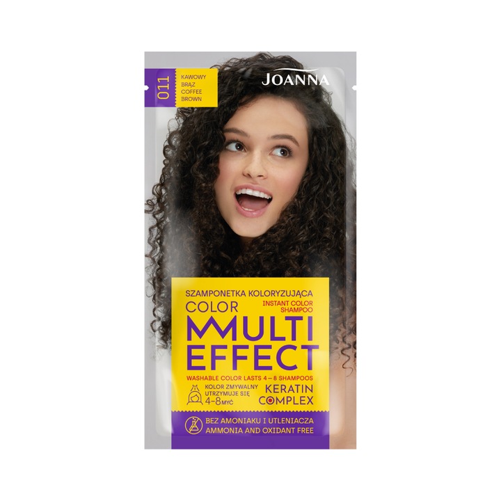 Joanna Multi Effect Color - hajszínező sampon - Kávé barna 011