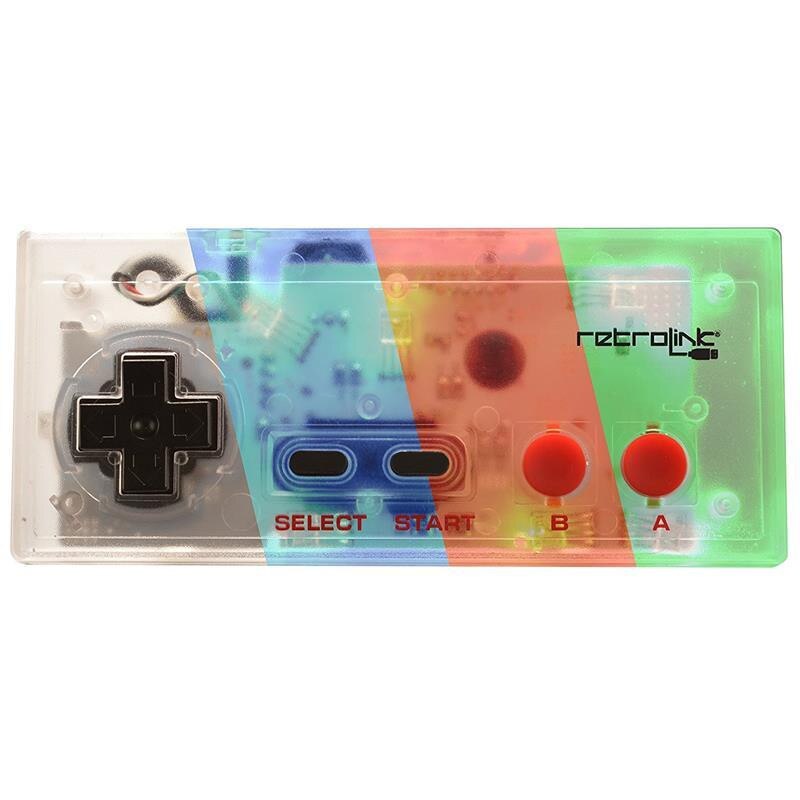 Controller Nes Usb Blue Red Green Led Pc