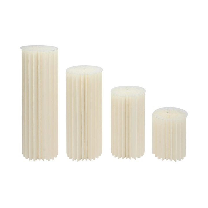 4 darabos karton virágtartó készlet, modern dizájn, nagy teherbírás, fehér