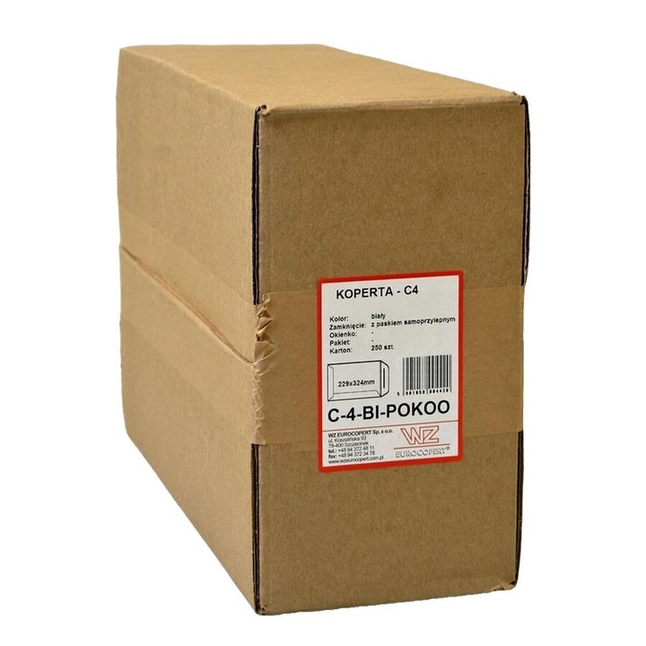 Plicuri WZ C4, alb, set 250 bucati