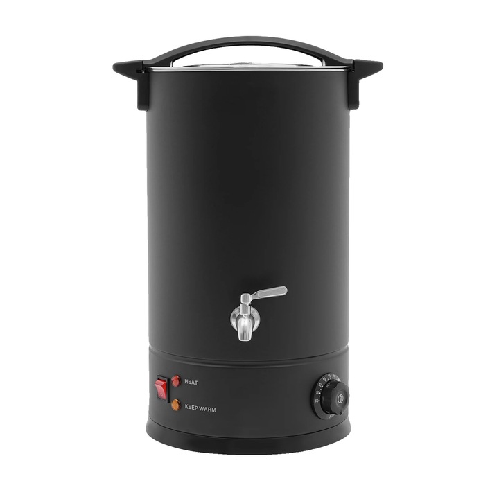 Topitor de ceara electric, 15L, negru, constructie din otel inoxidabil, control al temperaturii