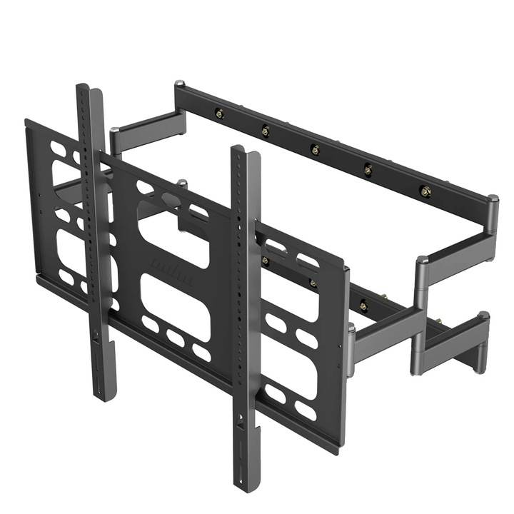 Стойка за телевизор за стена, 55"-100", Капацитет 120 кг, Черна, Размери 84.5x38 см