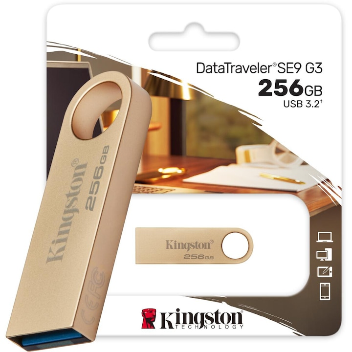 USB памет Kingston, 256GB, USB3.2, 220 Mb/s