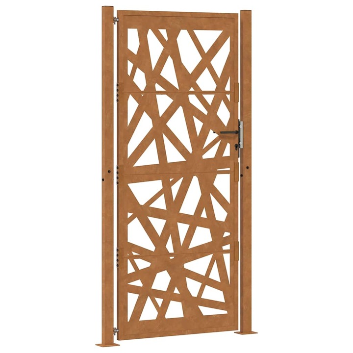 Poarta de gradina Design vidaXL, cu lumina otel rezistent la intemperii 25.69 kg 4100958