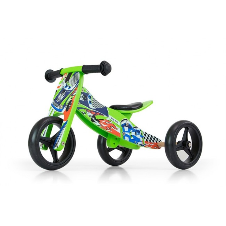 Bicicleta din lemn transformabila Jake Green Cars