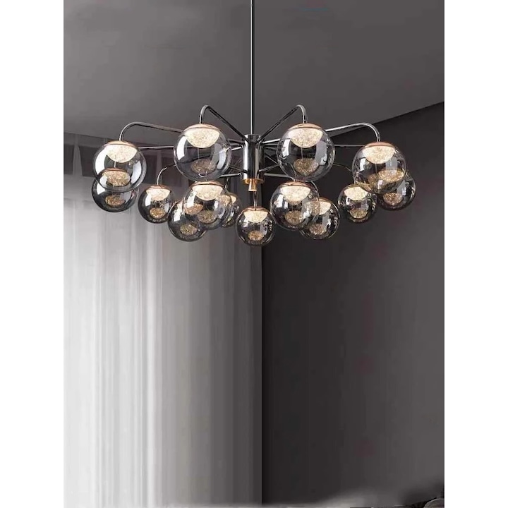 RFAN полилей, модел 5970-15, с абажури, 15 X E27, хром