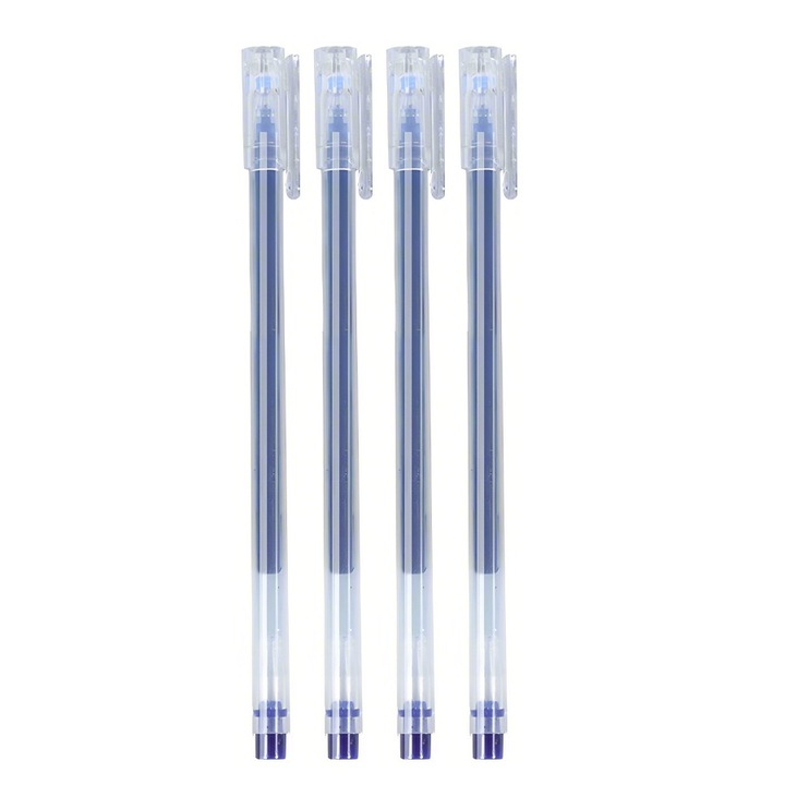 4 db zselés toll készlet, 0,5 mm, kék