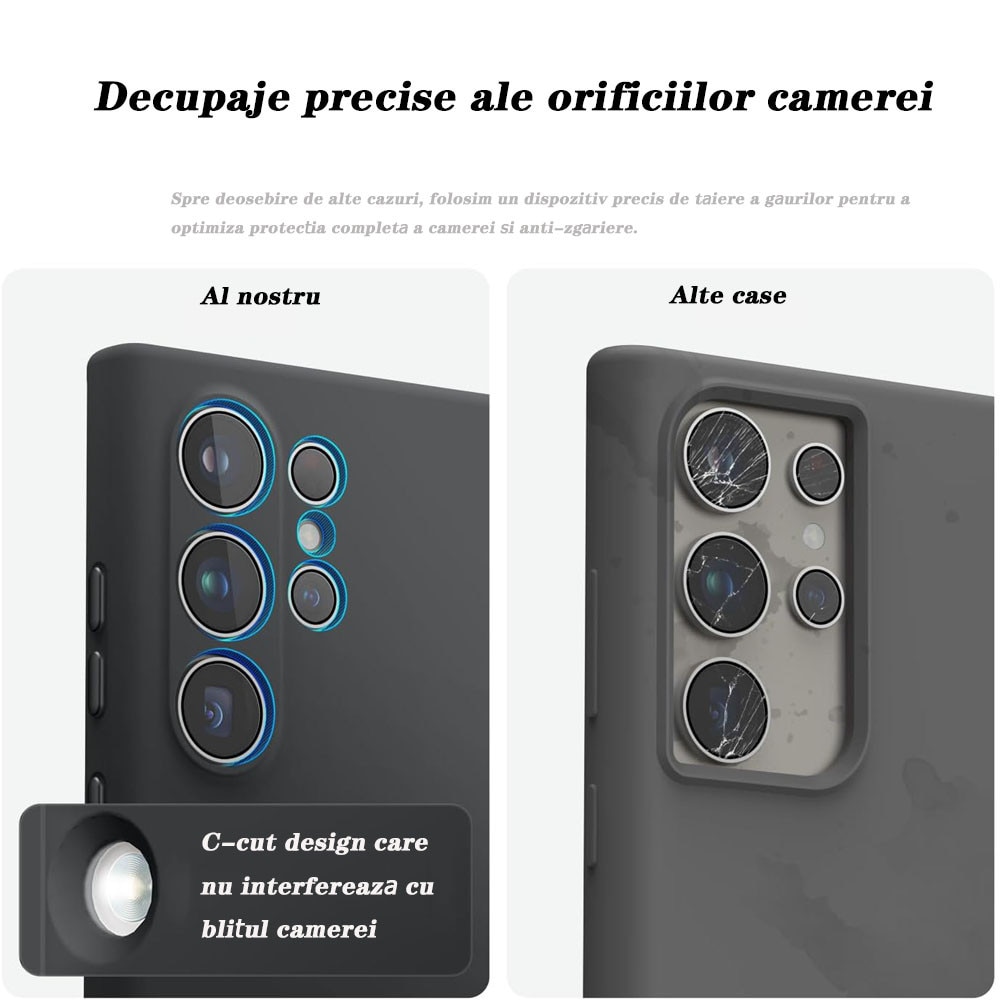 Husa de protectie, Samsung Galaxy S24, silicon, negru, protectie completa, incarcare wireless