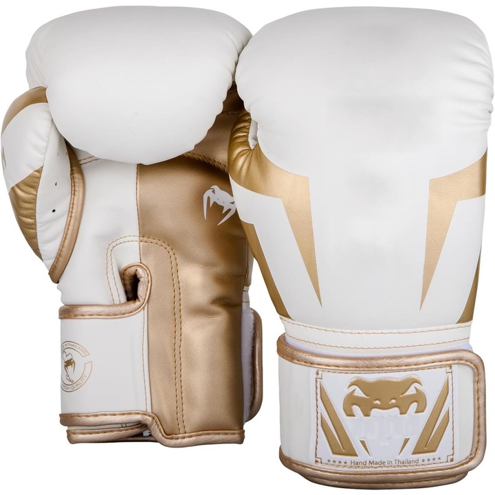 Bokszkesztyűk, Hggzeg, Bokszkesztyűk, kopásálló, izzadságelnyelő és lélegző, tépőzáras kialakítás és ergonómikus kialakítás, bokszhoz, homokzsák, muay thai, taekwondo és sanda edzés, PU bőr/latex, 12 oz, fehér