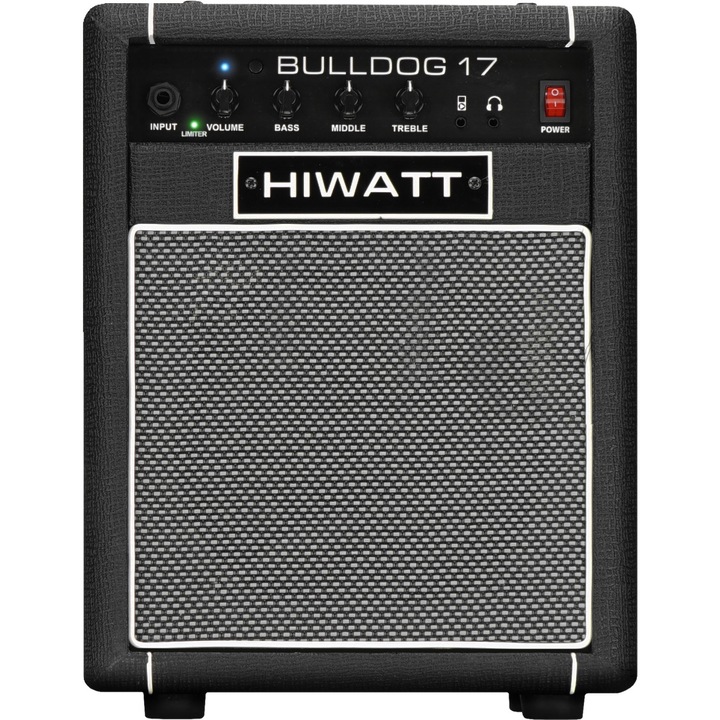 Усилвател за електрическа бас китара, Hiwatt, Bulldog 17C, 17-ватов комбо усилвател с 1x8” говорител, Bluetooth, Черен