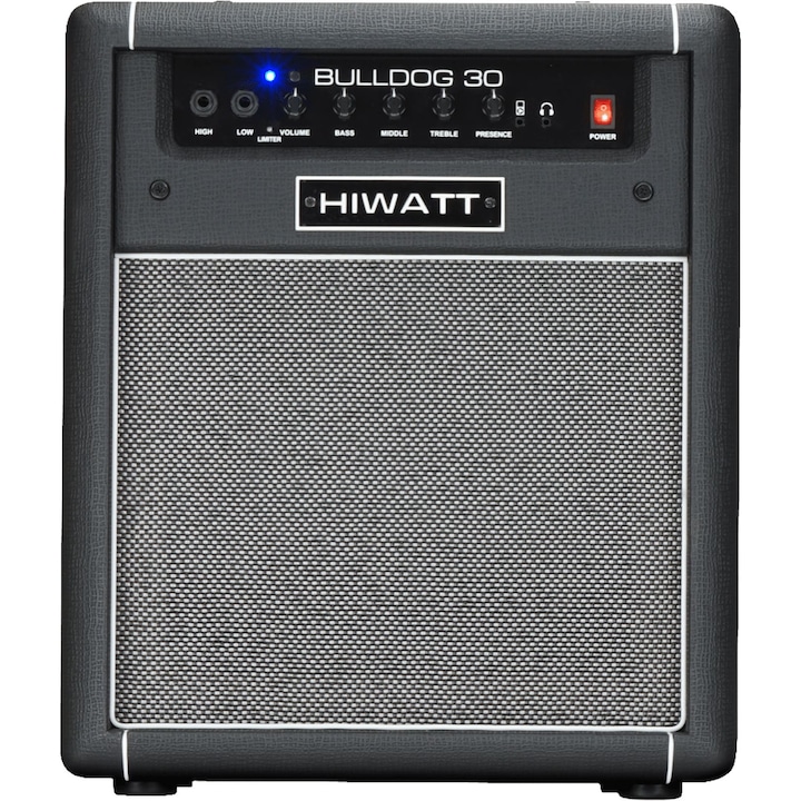 Усилвател за електрическа бас китара, Hiwatt, Bulldog 30C, 30-ватов комбо усилвател с 1x10” говорител, Bluetooth, Черен
