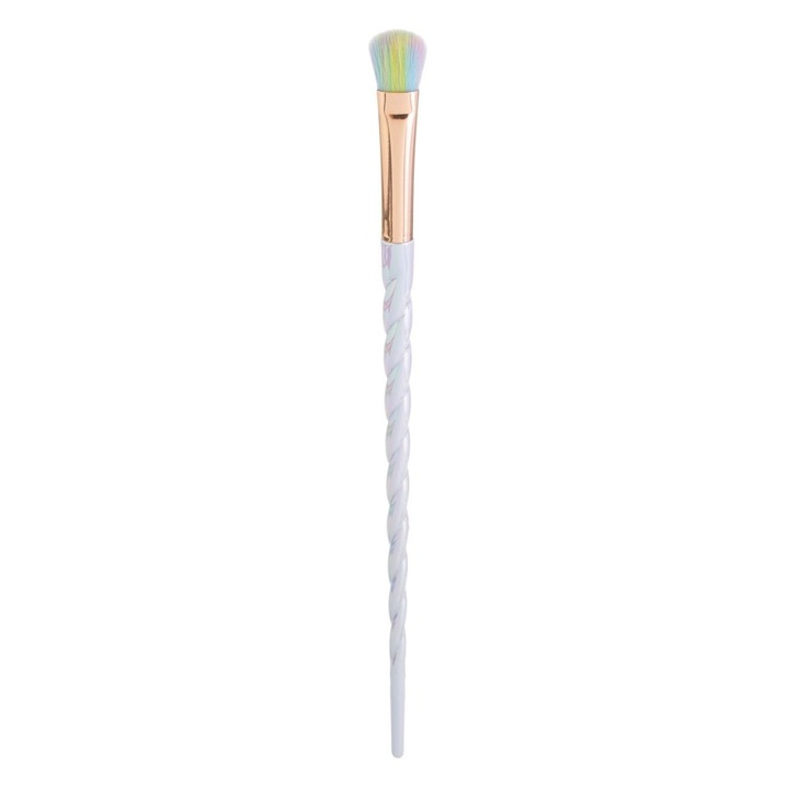 Pensula Fard De Ochi Peri Curcubeu Corp Unicorn Lila Holografic 18cm