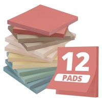 Set 600 Sticky Notes, SINBINTA, 7.5x7.5cm, 12 culori, Adeziv puternic, Colorate si diverse, Reutilizabil, Usor de lipit si indepartat, Pentru arhivarea documentelor de birou, luarea notitelor, Pentru acasa, birou sau scoala, Hartie, Multicolor