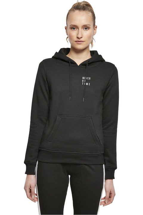 Mister tee, Hanorac unisex cu buzunar kangaroo, Negru