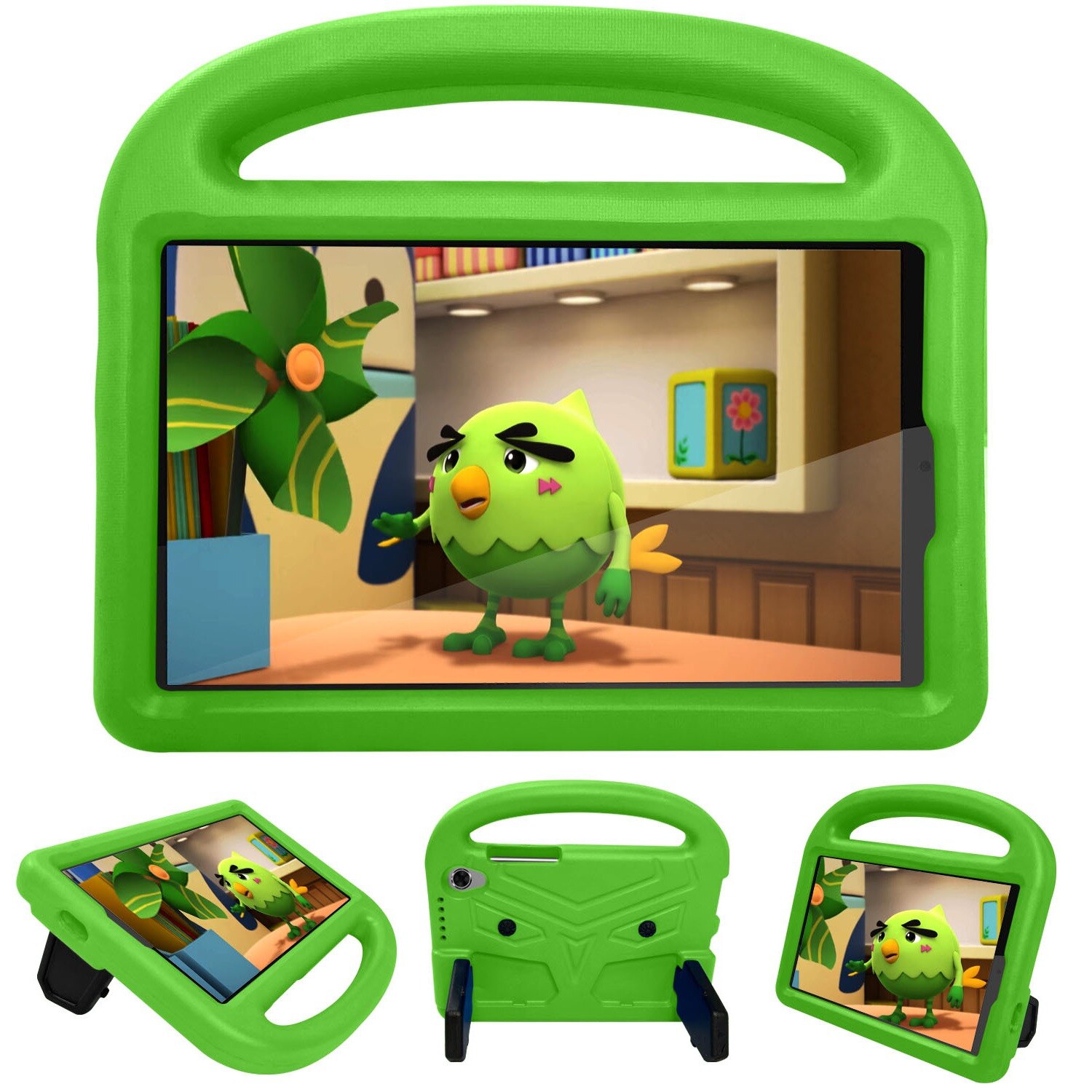 Husa pentru Apple iPad 2/3/4, 9.7", Termoplastic, Rezistent la socuri, anti-abraziune, anti-cadere, suport de repaus, Verde