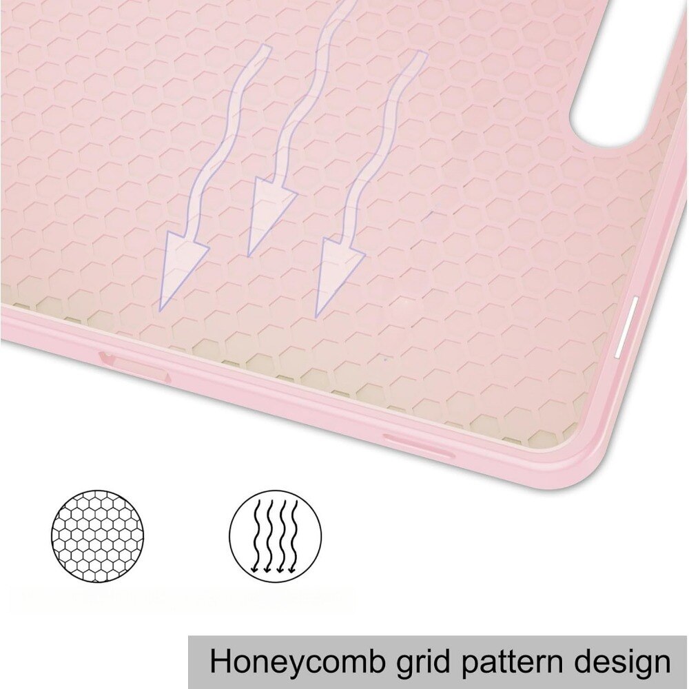 Husa de protectie tableta, TPU durabil, design elegant si minimalist, senzor magnetic incorporat, functia Wake/Sleep, compatibila cu Samsung Galaxy Tab S9 FE Plus, 12.4'', Silicon, moale, durabil si rezistent la uzura, Roz