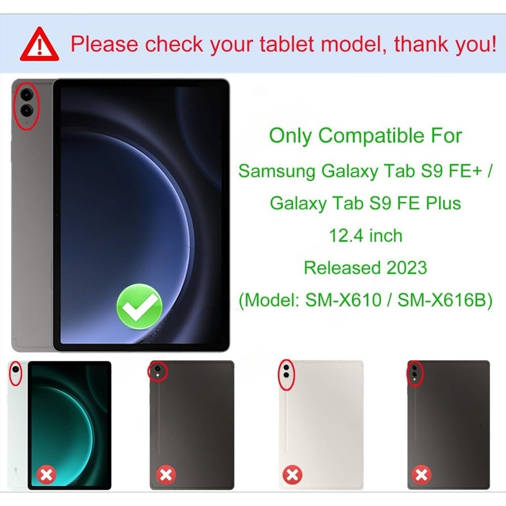 Husa de protectie tableta, TPU durabil, design elegant si minimalist, senzor magnetic incorporat, functia Wake/Sleep, compatibila cu Samsung Galaxy Tab S9 FE Plus, 12.4'', Silicon, moale, durabil si rezistent la uzura, Roz