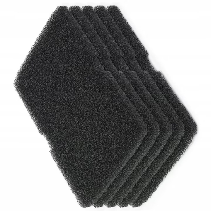 Kit De 5 Filtru Cu Burete Pentru Uscator Lavabil Pentru Beko Pentru Grundig Pentru Blomberg Pentru ElektraBregenz, 2964840100, Inlocuire filtru plinth, pentru uscatoare de rufe Uscatoare cu pompa de caldura, Material burete, 240mm × 155mm, negru