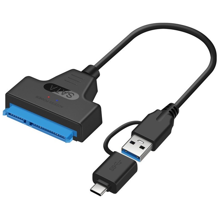 CeruleTree USB към SATA адаптер, за HDD/SSD, 2,5 инча, USB 3.0, plug and play