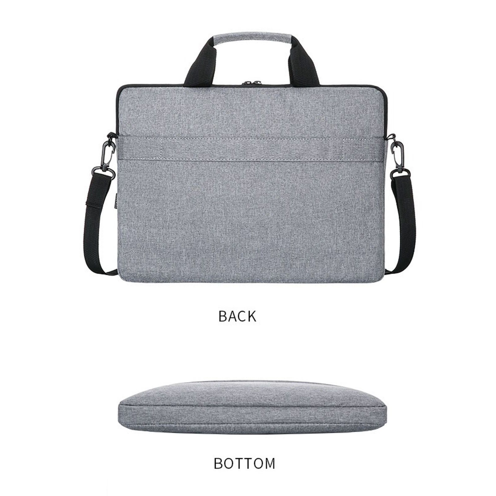 Geanta pentru laptop, geanta de mana, geanta pentru documente pentru exterior de mare capacitate, gri, 15,6 inchi, 40×30×3cm
