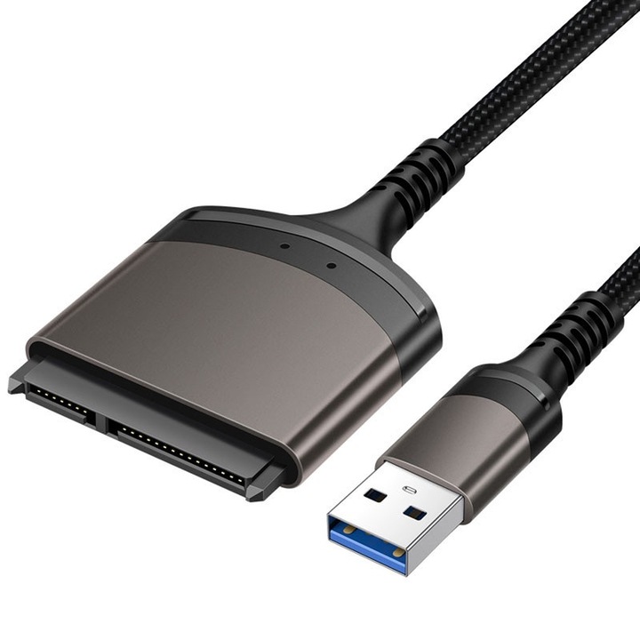 USB към SATA адаптер, CeruleTree, 20см, алуминий, за HDD/SSD