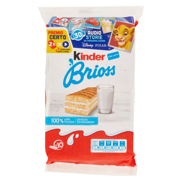 Biscuiti sandwich cu lapte Brioss 10x27g - Kinder
