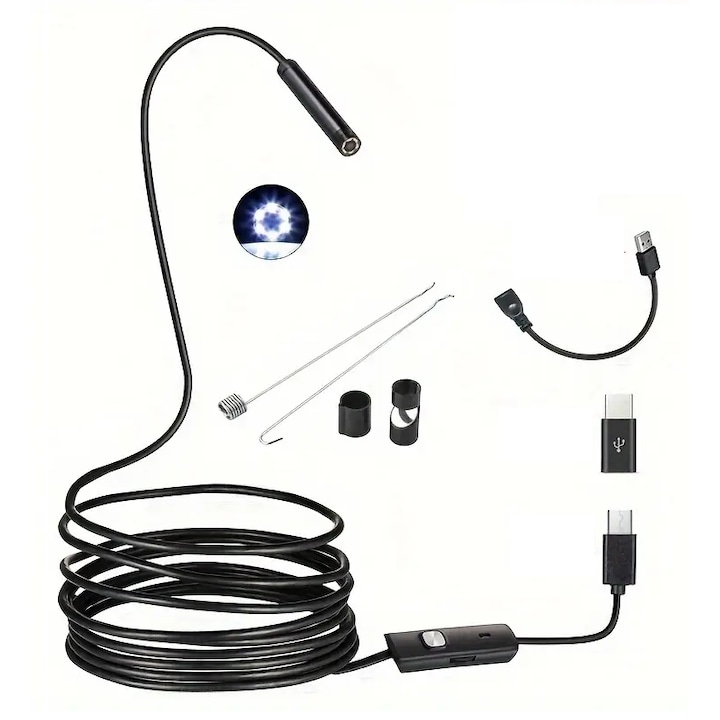 Камера Ендоскоп за телефон или компютър, TupeC, mini USB, USB, 10 метра