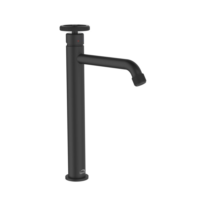 Baterie lavoar inalta Laveo MURO, negru satinat