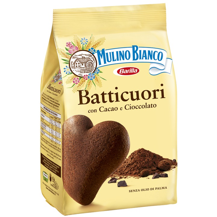 Biscuiti inima de ciocolata Batticuori 350g - Mulino Bianco
